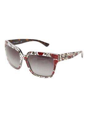 Dolce & Gabbana Dot Flower Sunglasses Eyewear White Black Red Acetate Dolce&Gabbana Flower Black Sunglasses for Women for sale | eBay main image 3